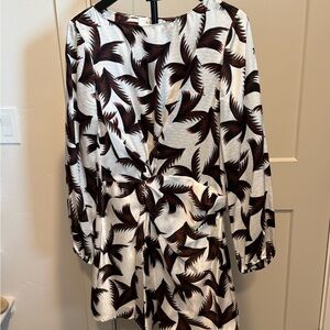 A.L.C. Black and White Long Sleeve Dress